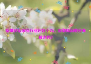疫情過后廢品行業(yè)還好干嗎，廢塑料回收還有前途嗎？